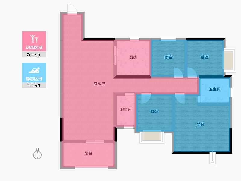 广西壮族自治区-贵港市-盛世荷悦府-103.43-户型库-动静分区