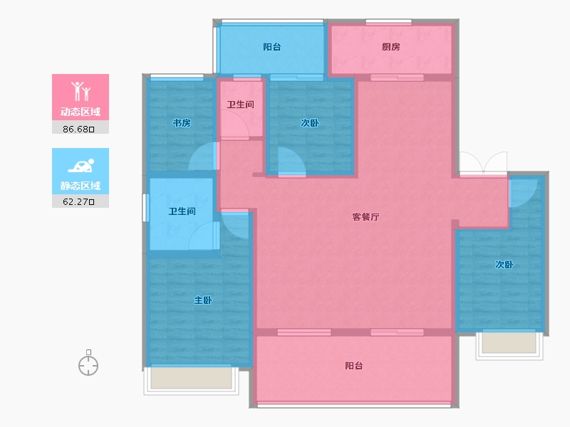 安徽省-宣城市-城建·彩金湖畔-133.60-户型库-动静分区