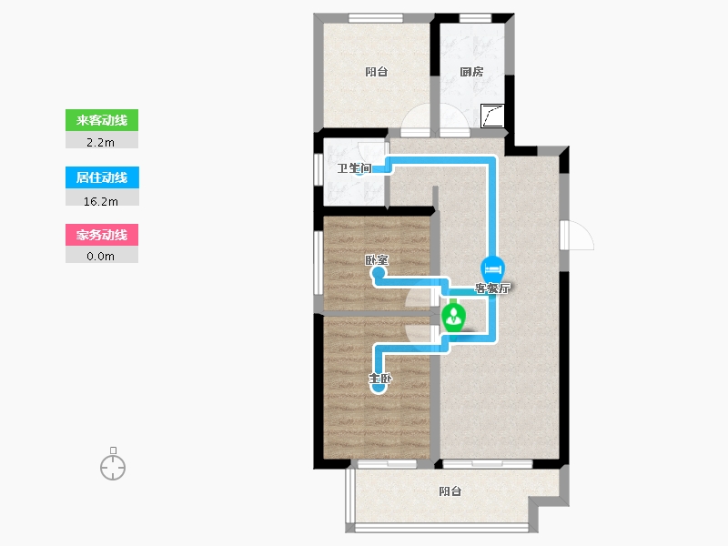 河南省-郑州市-高新·和锦莲序-71.64-户型库-动静线