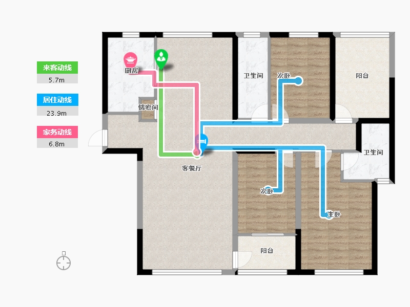 湖南省-长沙市-建工·象山国际-123.15-户型库-动静线