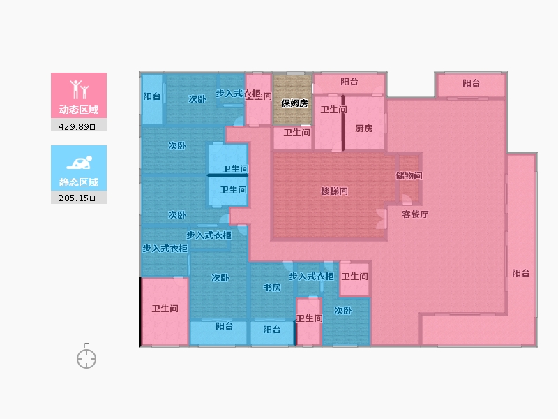 湖南省-长沙市-运达滨河广场-592.27-户型库-动静分区