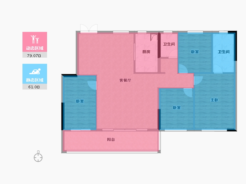 河南省-郑州市-高新·和锦莲序-128.48-户型库-动静分区