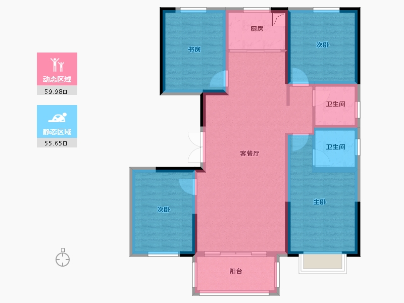 河北省-衡水市-泓和首府-117.02-户型库-动静分区