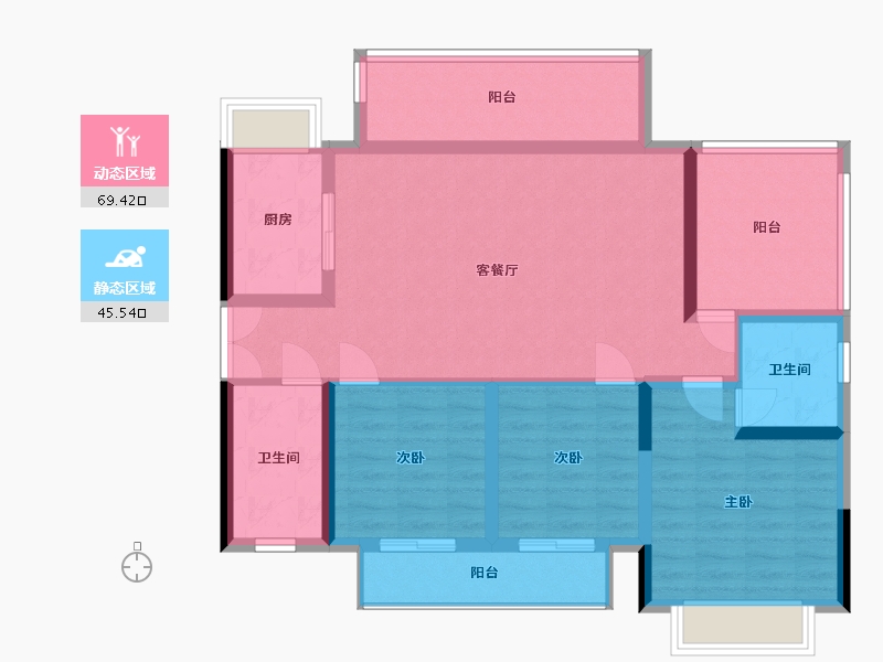 贵州省-毕节市-盛华天宸-101.00-户型库-动静分区