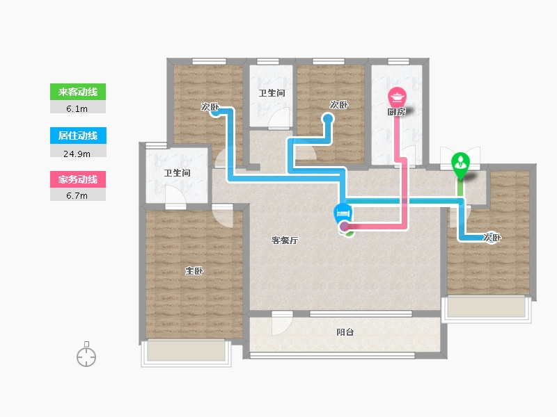 青海省-西宁市-中房·东方云舒-120.00-户型库-动静线