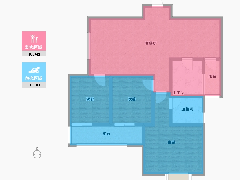 陕西省-西安市-景祥·君悦-91.78-户型库-动静分区