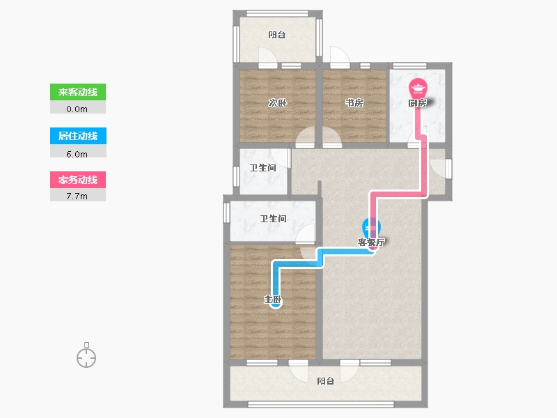 青海省-西宁市-中房·东方云舒-101.61-户型库-动静线