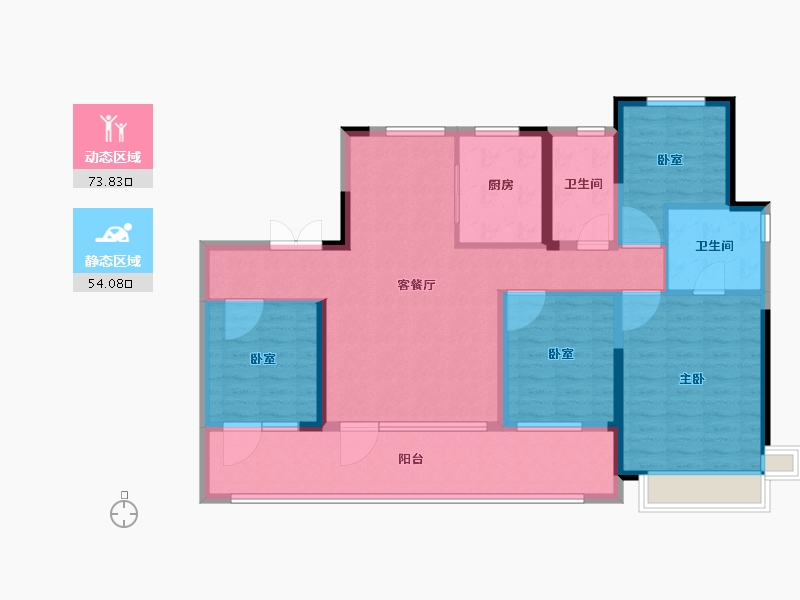 山东省-青岛市-保利和颂-114.40-户型库-动静分区