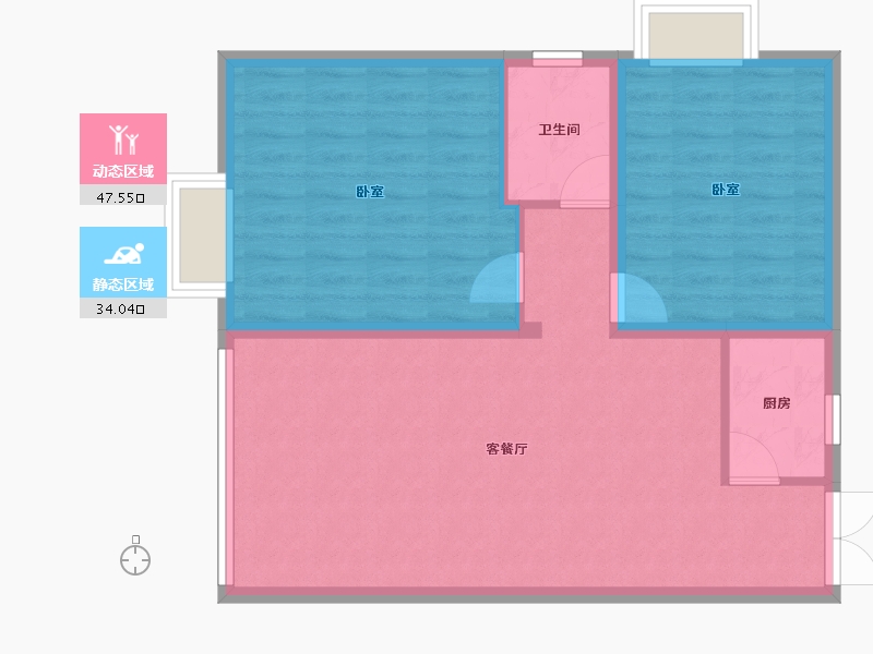 陕西省-西安市-景祥·君悦-74.05-户型库-动静分区