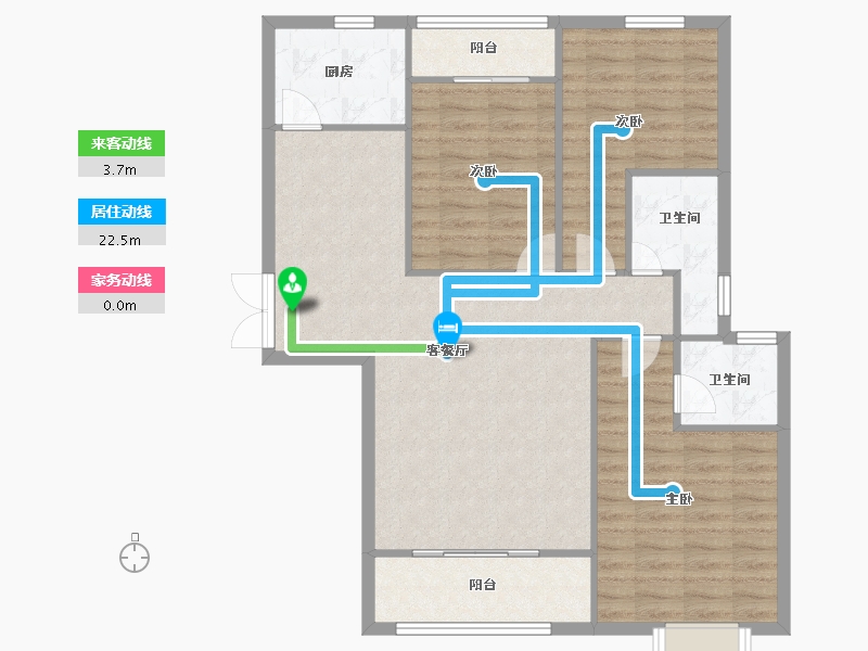 陕西省-西安市-景祥·君悦-97.35-户型库-动静线