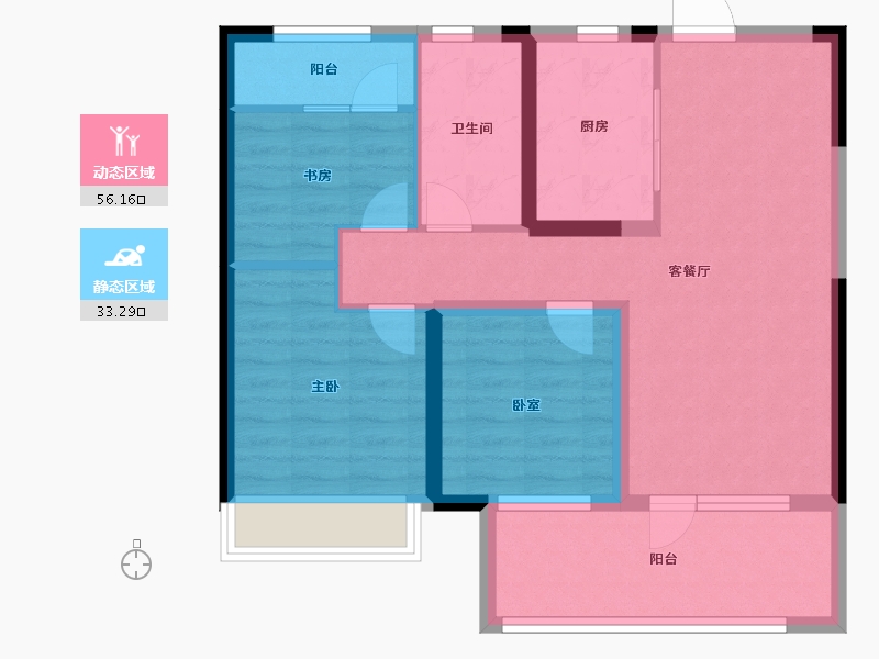 山东省-青岛市-保利和颂-79.20-户型库-动静分区