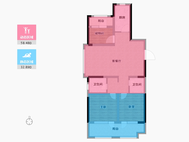 山东省-青岛市-青铁·封华地-80.28-户型库-动静分区