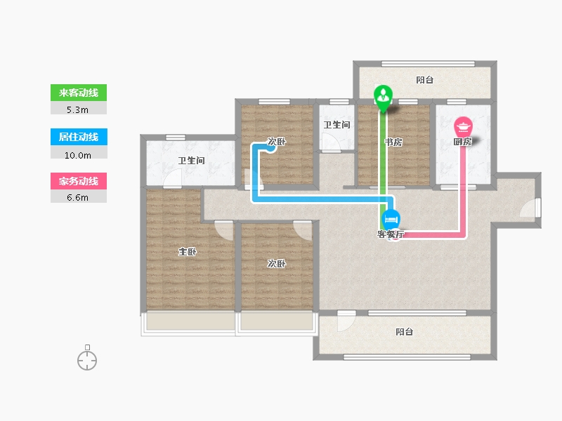 青海省-西宁市-中房·东方云舒-134.49-户型库-动静线