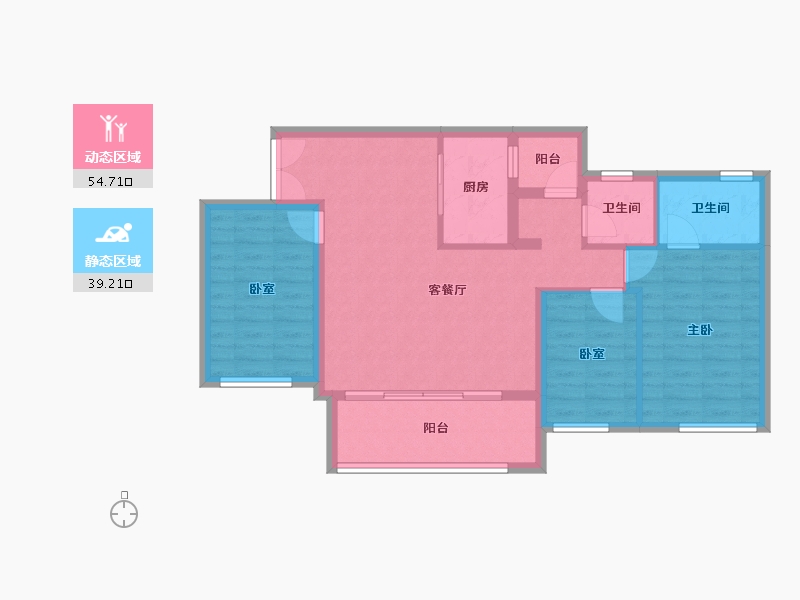 重庆-重庆市-万科星光都会-84.32-户型库-动静分区