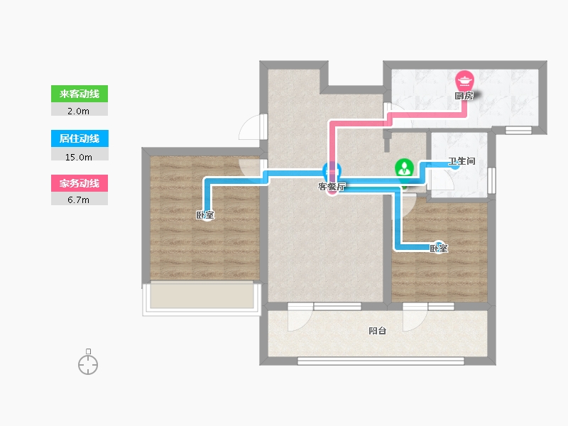 青海省-西宁市-中房·东方云舒-68.80-户型库-动静线