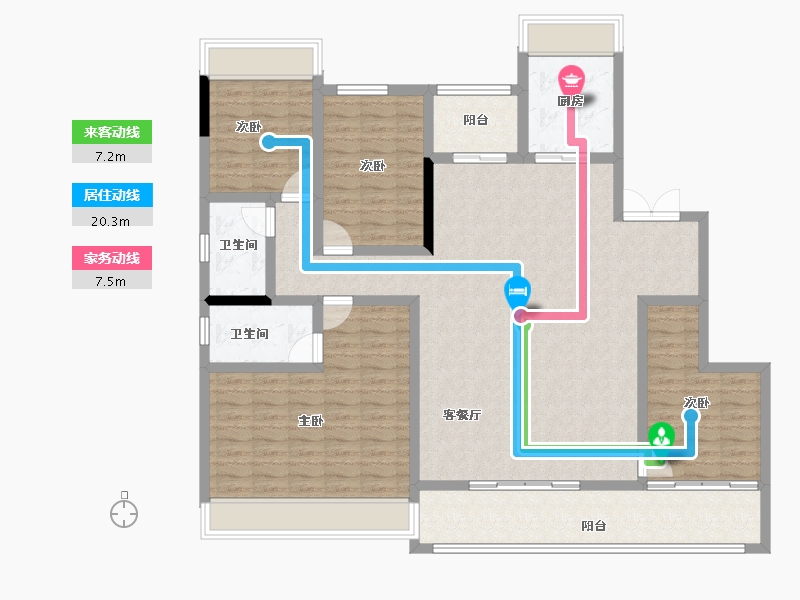 湖南省-长沙市-建发玖洲和玺-141.51-户型库-动静线