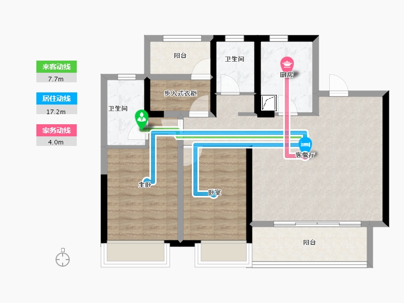 河南省-郑州市-高新·和锦莲序-80.73-户型库-动静线