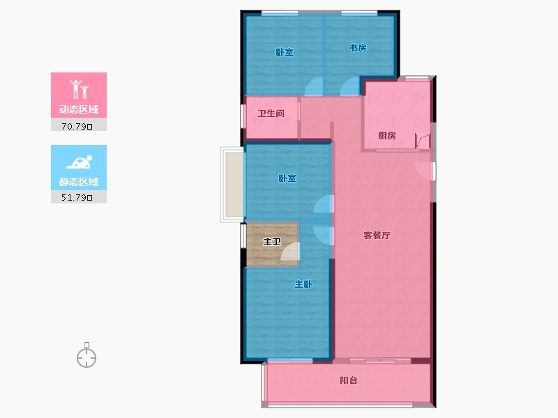 河南省-郑州市-美盛·教育港湾-114.54-户型库-动静分区