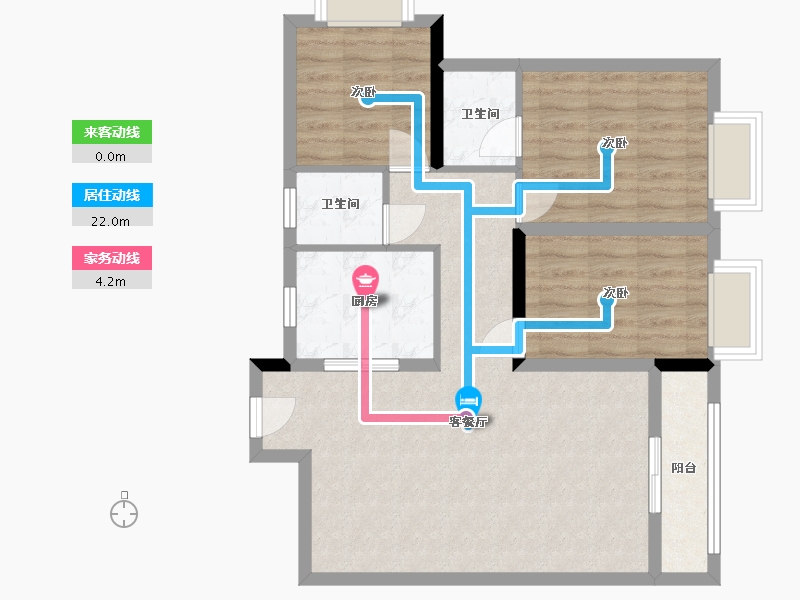 广西壮族自治区-钦州市-钦州铁路小区-90.00-户型库-动静线