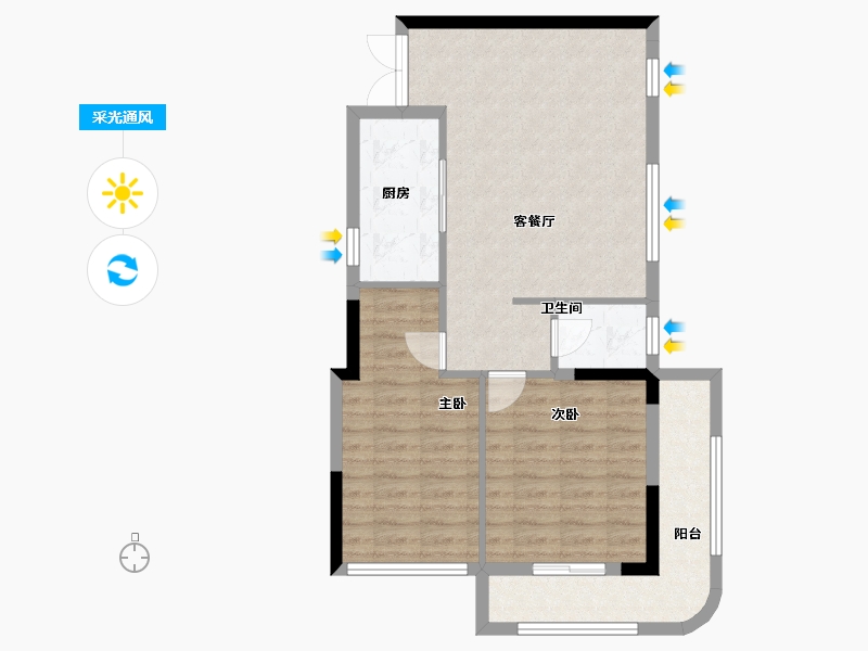 安徽省-黄山市-黄山桃李春风-73.92-户型库-采光通风