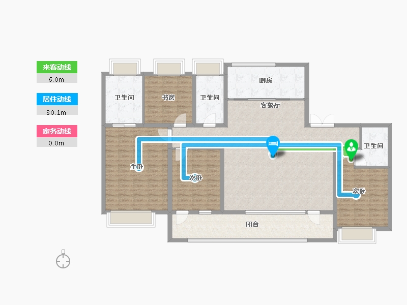 江苏省-南京市-中北金基朗樾府-156.00-户型库-动静线