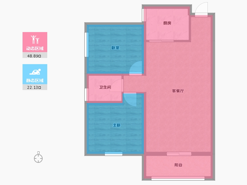 陕西省-西安市-景祥·君悦-63.18-户型库-动静分区