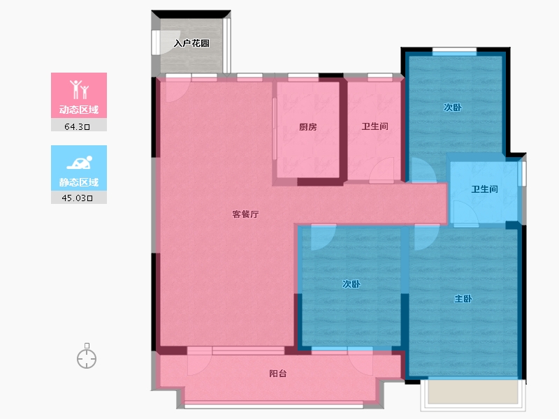 山东省-青岛市-瑞源·和苑-101.00-户型库-动静分区