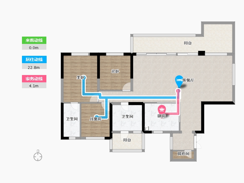 贵州省-贵阳市-中铁阅花溪-137.02-户型库-动静线