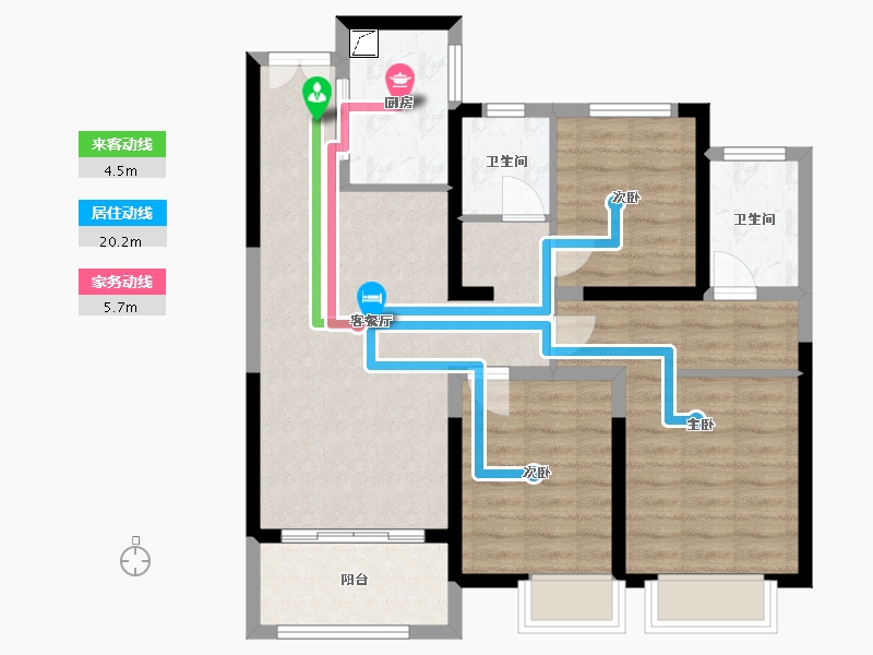 江苏省-徐州市-恒盛新城-84.00-户型库-动静线