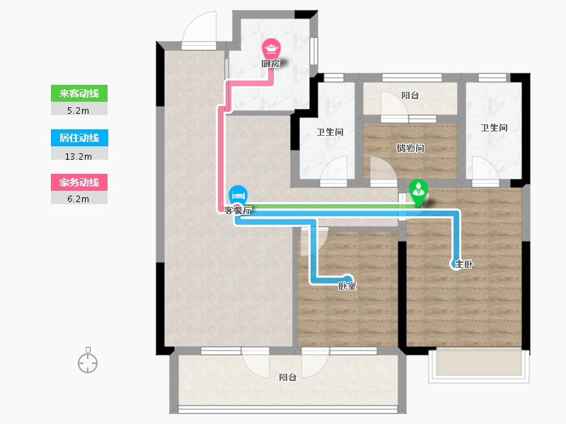 山东省-青岛市-青铁·封华地-94.40-户型库-动静线