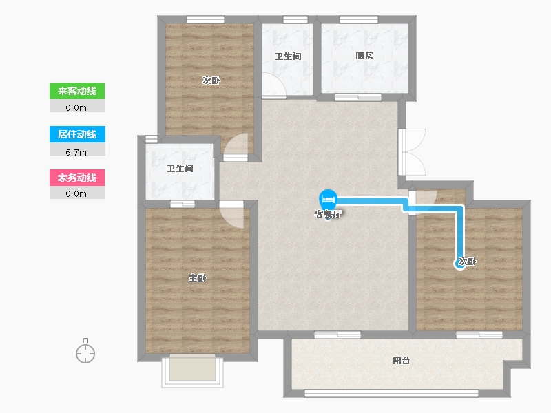 陕西省-西安市-嘉兴业源著-105.60-户型库-动静线