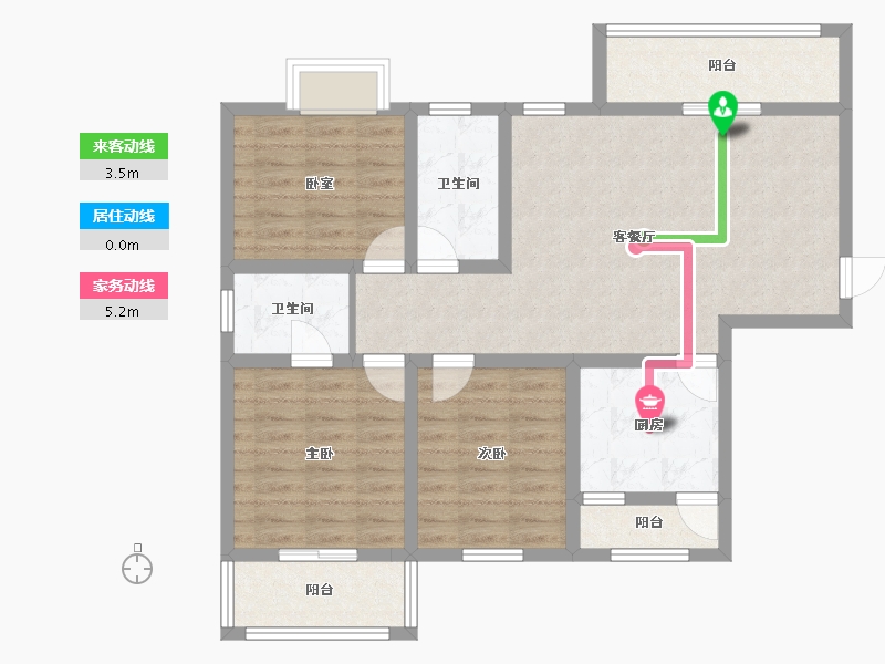 陕西省-西安市-景祥·君悦-89.92-户型库-动静线