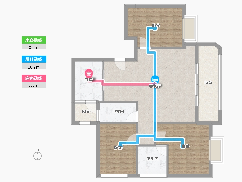 黑龙江省-鹤岗市-颐城栖湾里-87.75-户型库-动静线