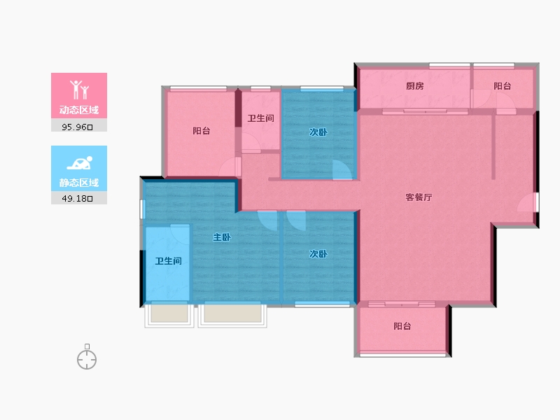 广东省-中山市-越秀建发·玺樾-132.00-户型库-动静分区