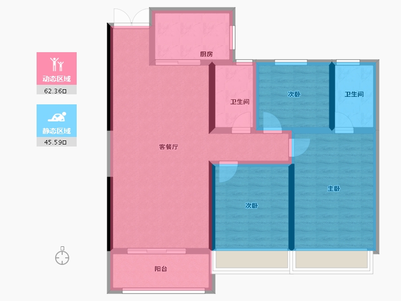 山西省-长治市-德风郡府-96.32-户型库-动静分区