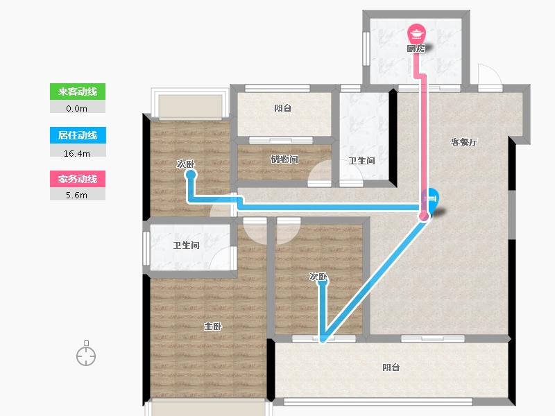 湖南省-长沙市-金地都会风华-114.34-户型库-动静线