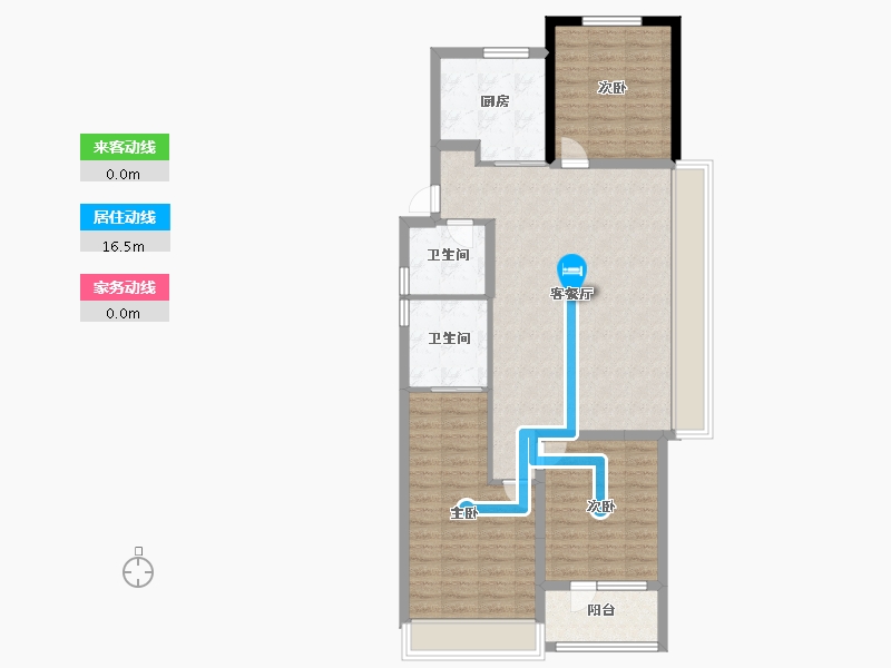 山东省-青岛市-华新园·观筑-94.00-户型库-动静线