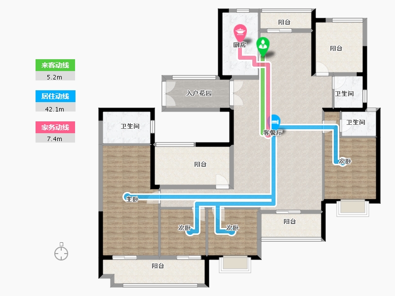 湖南省-长沙市-建工·象山国际-190.00-户型库-动静线