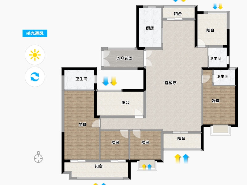 湖南省-长沙市-建工·象山国际-190.00-户型库-采光通风