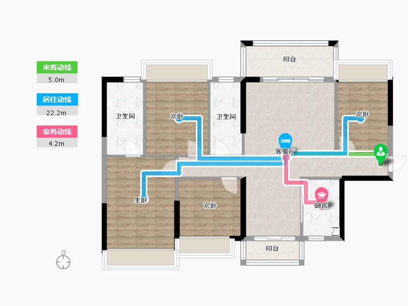 广西壮族自治区-贵港市-江南郡都-135.00-户型库-动静线