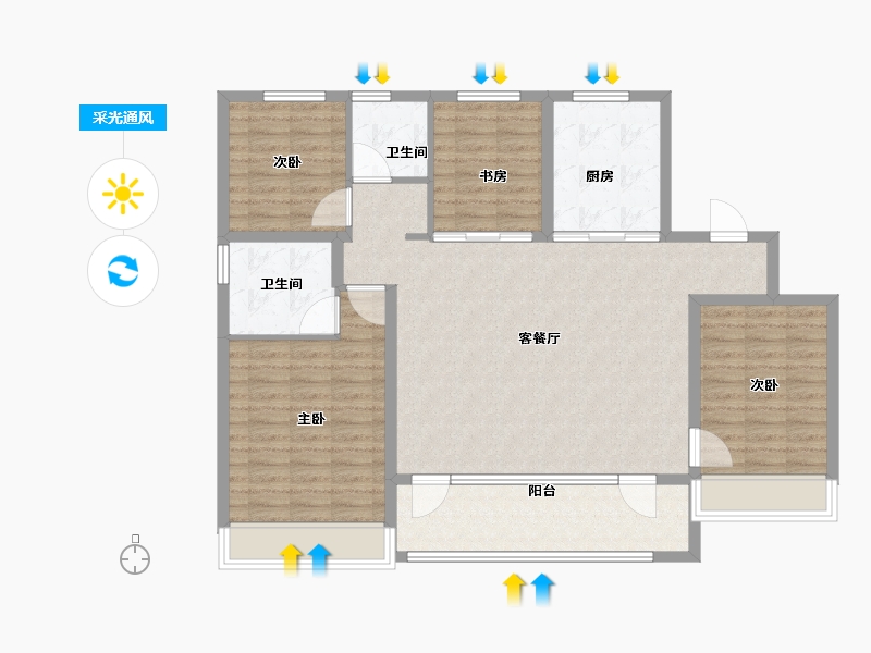 山东省-青岛市-森林公园-114.00-户型库-采光通风