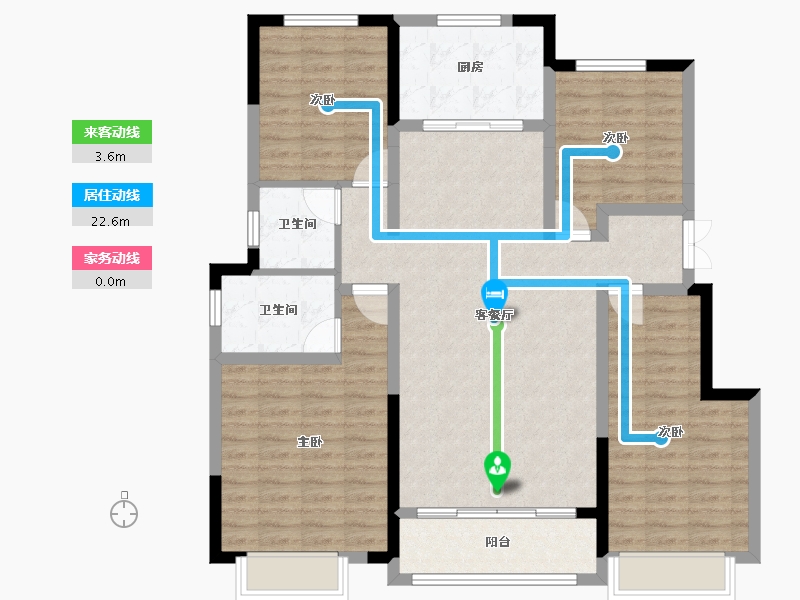 陕西省-榆林市-泰发祥云筑-112.81-户型库-动静线