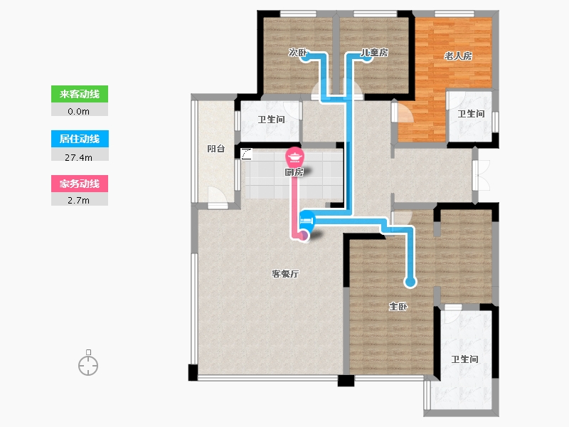 贵州省-贵阳市-中铁阅花溪-146.85-户型库-动静线