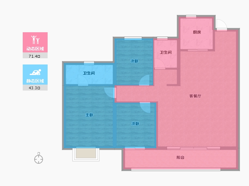 陕西省-西安市-泷悦长安-104.01-户型库-动静分区