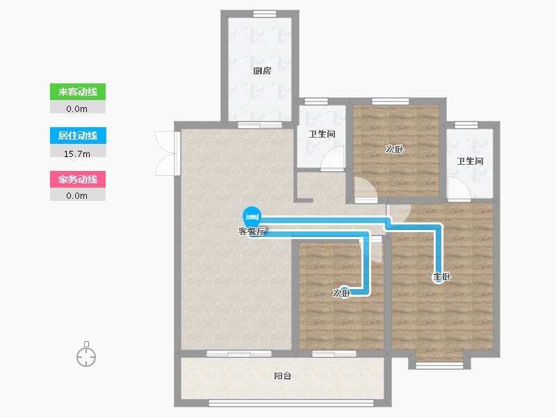 陕西省-西安市-嘉兴业源著-104.00-户型库-动静线