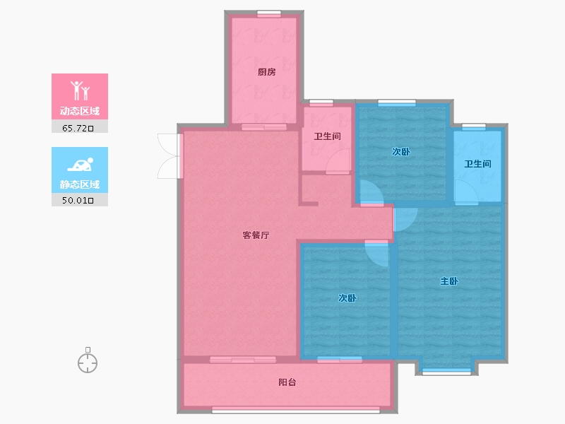 陕西省-西安市-嘉兴业源著-104.00-户型库-动静分区