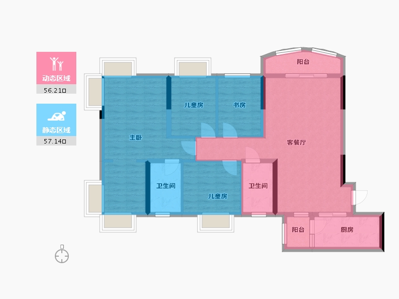 广东省-广州市-碧桂园中新首府-115.00-户型库-动静分区