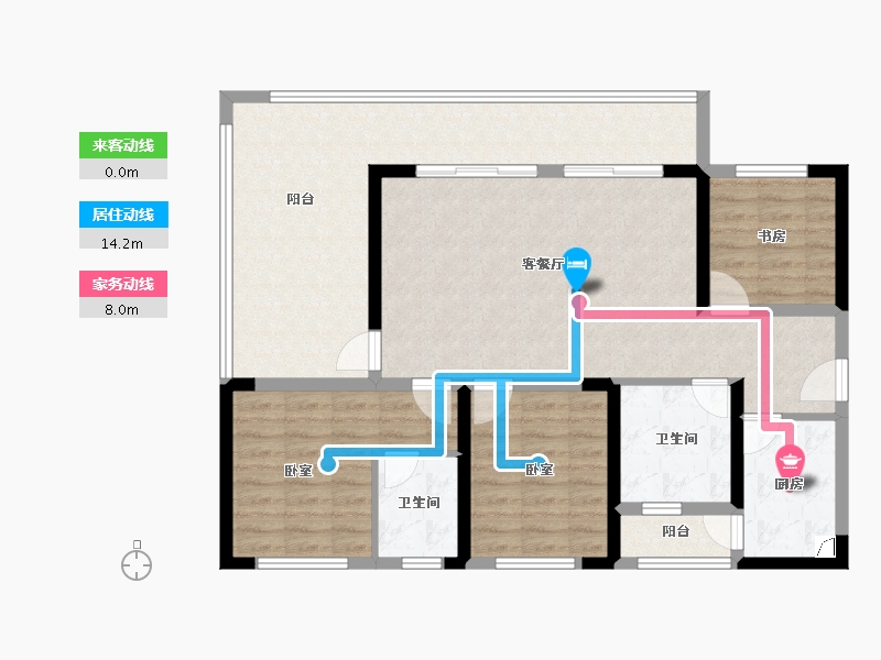 贵州省-贵阳市-广大城耀莱华府-99.78-户型库-动静线