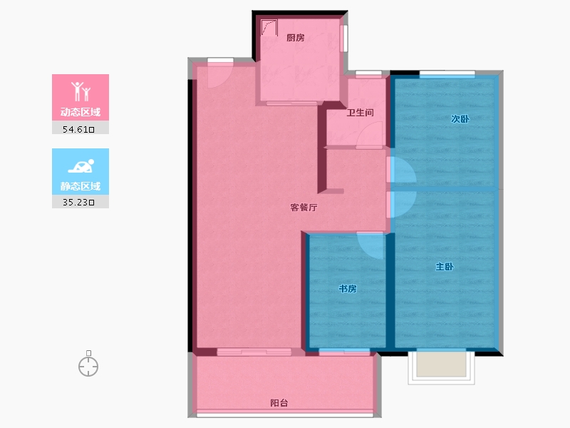 河南省-郑州市-美盛·教育港湾-80.00-户型库-动静分区