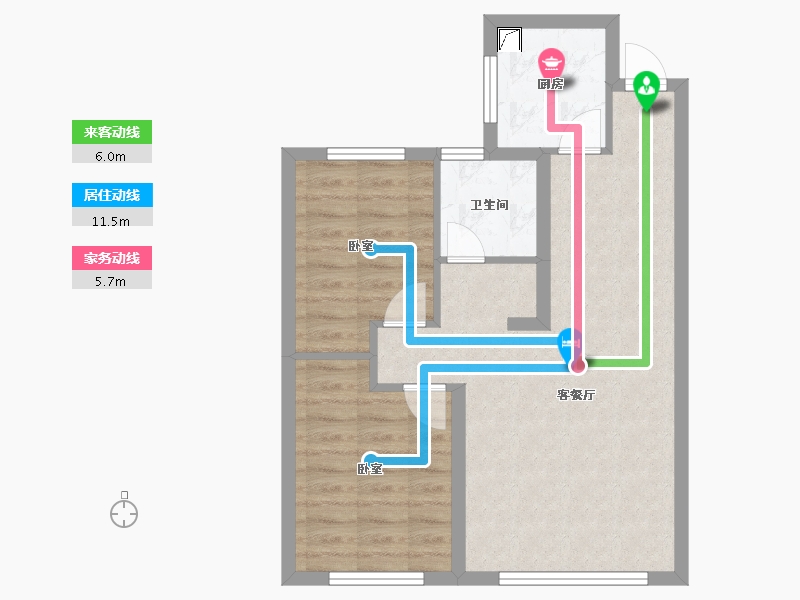 内蒙古自治区-赤峰市-聚珑阁-59.28-户型库-动静线